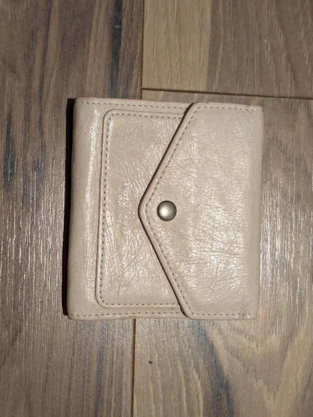 Borgasets Stay Gold Leather Tri Fold Wallet & Card Holder